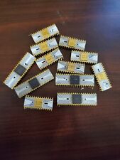 LOT OF 12 ZEBRA WHITE CERAMIC CHIP CPU RAM ROM GOLD RECOVERY PINS SCRAP #69 picture