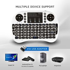 Genuine Rii i8+ 2.4GHz Wireless Mini Keyboard with Touchpad, Backlit - WHITE picture