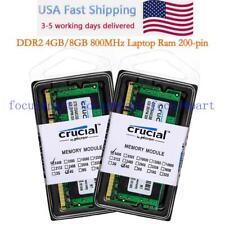 Crucial 4GB/8GB PC2-6400 DDR2 800MHz Laptop SODIMM 200pin 4 GB Modle for Dell US picture