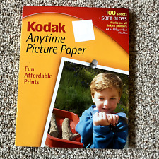 100 Sheets Kodak Anytime Picture Paper Photo Soft Gloss 8 1/2