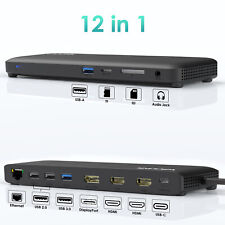 Wavlink USB C Triple Monitor Laptop Universal Docking Station 2 HDMI,1 DP,1 RJ45 picture