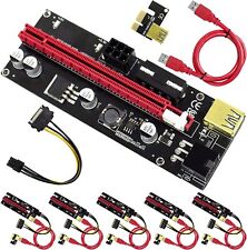 6PCS VER009S PCI-E Riser Card PCIe 1x to 16x USB3.0 Data Cable Bitcoin Mining US picture
