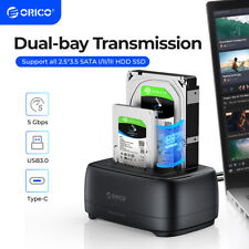 ORICO Dual Bay Hard Drive Docking Station Type C/USB 3.0 for 2.5''/3.5'' HDD SSD picture