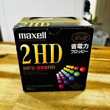 NIB NOS 10 Pack Maxell MF2-256 3.5” Floppy Disks 2HD Super RDII Made in Japan(?) picture