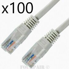 100 Pack Lot 10ft CAT5e Ethernet Network LAN Router Patch Cable Cord Wire Gray picture