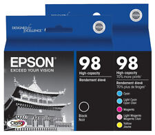 Epson 98 T098 Ink 6-Pack GENUINE for Artisan 700 710 725 730 800 810 835 387 picture
