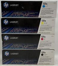 Set of 4 HP LaserJet 131A Black Magenta Yellow Cyan Toner Print Cartridges picture