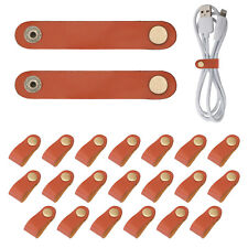 20Pcs Cable Clips Leather Cable Organizer USB Holder Wire Organizer Cord Keeper picture