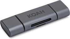 Koah PRO 2 in 1 Aluminum Dual Slot SD Card Reader (Works with Smartphones with U picture