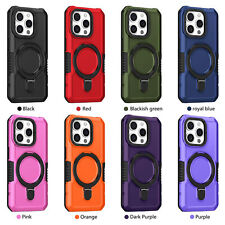 Hybrid Armor Ring Stand Cover Case For 15 14 13 12 11 Pro Max XR X 7 8 SE picture