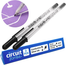 Non-Toxic Conductive Ink Pen for Kids Circuit Building Set (2-Pack) | Silver Ink picture