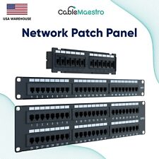 Patch Panel UTP 12/24/48 Port CAT6/5 RJ45 110 Network Surface Wall Mount Bracket picture