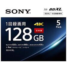 Sony BD-R Printable HD Blu-Ray 4x Blank Disc Media BDR 128GB 5pack From Japan picture
