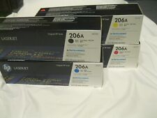 Set of 4 Genuine HP 206A Toners CYMK W2110A W2111A W2112A W2113A M255 MFP M282 picture