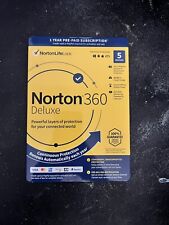 NORTON 360 DELUXE 2023 ANTIVIRUS INTERNET SECURITY 5 DEVICES 1 YEAR PREPAID VPN picture