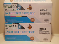 2 count Premium Compatible HP Laser Toner Cartridges CHCE400X Black * NEW Open picture
