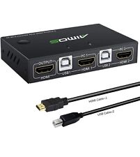 4K KVM Switch HDMI 2 Port Box, USB HDMI Switches for 2 Computers Share picture