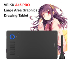 ✅VEIKK A15 PRO Large Area Graphics Drawing Tablet 10x6 with 12 Shortcut Keys picture