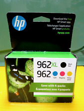 $110 NEW HP 962XL High Yield Black & Color 4-pack Ink Cartridges Exp 10/2025 picture