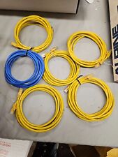 10 foot Blue/yellow Cat6 Ethernet Patch Cable, Snagless boots, Lot Of  6 picture