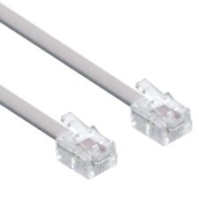 14Ft RJ11 Modular Telephone Cable  (6P4C) 4 Conductor 2 Lines Reverse 170102R 65 picture
