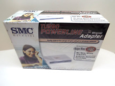 SMC NETWORKS TURBO POWER LINE ETHERNET ADAPTER...EXTENDS NETWORK...NEW IN BOX picture