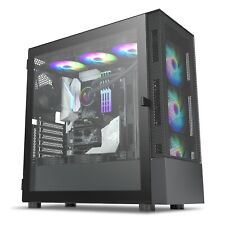 Vetroo AL600 ATX/Micro ATX PC Case Mid Tower Tempered Glass w/6 Fans&Controller picture