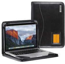 Broonel Contour Series Black Leather Heavy Duty Zipped Case Laptop 16
