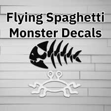 FSM Flying Spaghetti Monster Jolly Pirage Fish Decal, Sticker for Laptop, Tumble picture