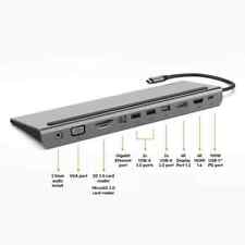 Belkin 11-in-1 USB C Hub with 4K HDMI, DP, VGA, 100W PD Docking Station picture