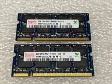 Lot of 2 Hynix 2GB PC2-6400S DDR2-800MHz Laptop Memory HYMP125S64CP8-S6 picture