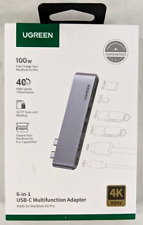 *NEW* Ugreen USB C Hub Adapter for MacBook Pro and MacBook Air - Gray/Silver picture