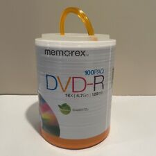 Memorex 32020034420 16X DVD-R (100 PK), 100 pack DVD-R Tote New Recordable Media picture