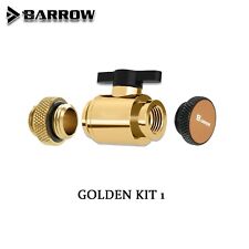 Barrow Water Valve Switch+Plug+Male to Male Water Cooling Fitting G1/4