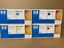 Genuine HP Q7560A Q7561A Q7562A Q7563A Set of 4 314A CMYK Toners SEALED, NEW picture