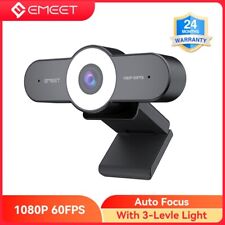 1080P 60FPS Webcam with Ring Light EMEET C970L Autofocus Streaming Web Camera picture