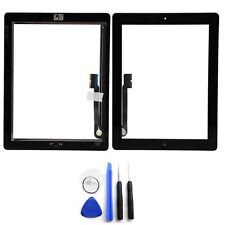 Black Glass Touch Screen Digitizer W/ Home Button Assembly for iPad 3 4 + Tools picture