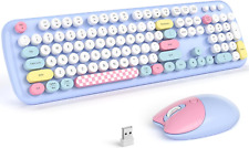 Wireless Keyboard and Mouse, Full Size Typewriter Keyboard and Cute Cat Shape De picture
