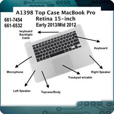 A1398 Top Case MacBook Pro Retina 15 inch Keyboard for Mid 2012 Early 2013 picture