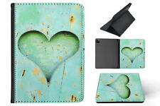 CASE COVER FOR APPLE IPAD|WOOD SHAPE HEART (NOT REAL WOOD) picture