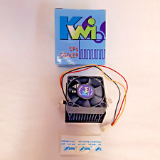 VINTAGE KINGWIN SKT370 CPU COOLER 3PIN W/ HEATSINK COMPOUND KP-03 NEW OLD STOCK picture