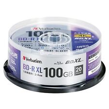 Verbatim 1 time Recording Blu-ray Disc BD-R XL 100GB 20pcs White VBR520YP20SD4 picture