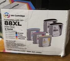 LD Reman Replacements HP 88XL Set of 5 High Yield Inkjet Cartridges READ picture