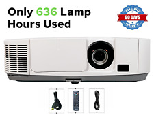 NEC P401W 3LCD Projector 4000 Lumens HD 1080i HDMI -Only 636 OEM Lamp Hours Used picture