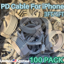 100 PACK PD USB Type C Fast Charger Cable For Apple iPhone 14 13 12 11 Pro XR X picture