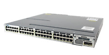 Cisco Catalyst WS-C3750X-48PF-S 48 PoE+ C3KX-SM-10G C3KX-PWR-1100WAC x 2 (BH) picture