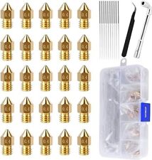 25PCS MK8 Ender 3 V2 Nozzles 0.4MM, 3D Printer Brass Hotend Nozzles with DIY picture