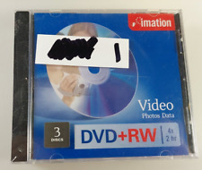 NEW 3 Pack Imation DVD+RW Rewritable Sealed Discs 120 Min / 4x (1) picture
