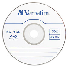 10 pack VERBATIM 6X Blu-Ray BD-R DL Dual Layer 50GB Branded Logo in Paper Sleeve picture