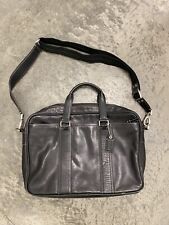 Vintage Classic Coach Black Leather Briefcase Laptop Messenger Bag 🖤 picture
